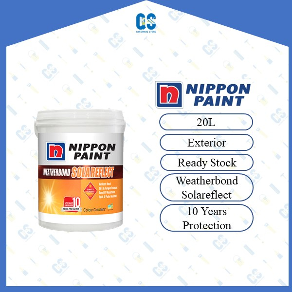 NIPPON PAINT Weatherbond Solareflect 20L Exterior Paint/Cat Luar/Nippon ...