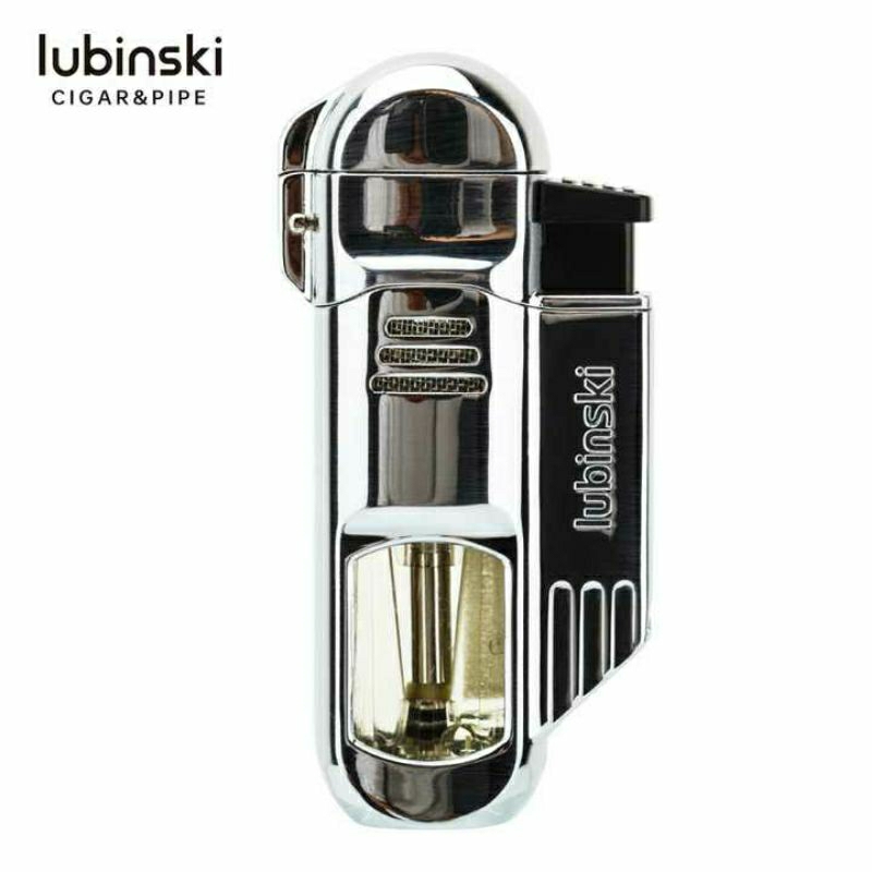 New Product Lubinski metal engraved 4 torches jet flame gas lighter