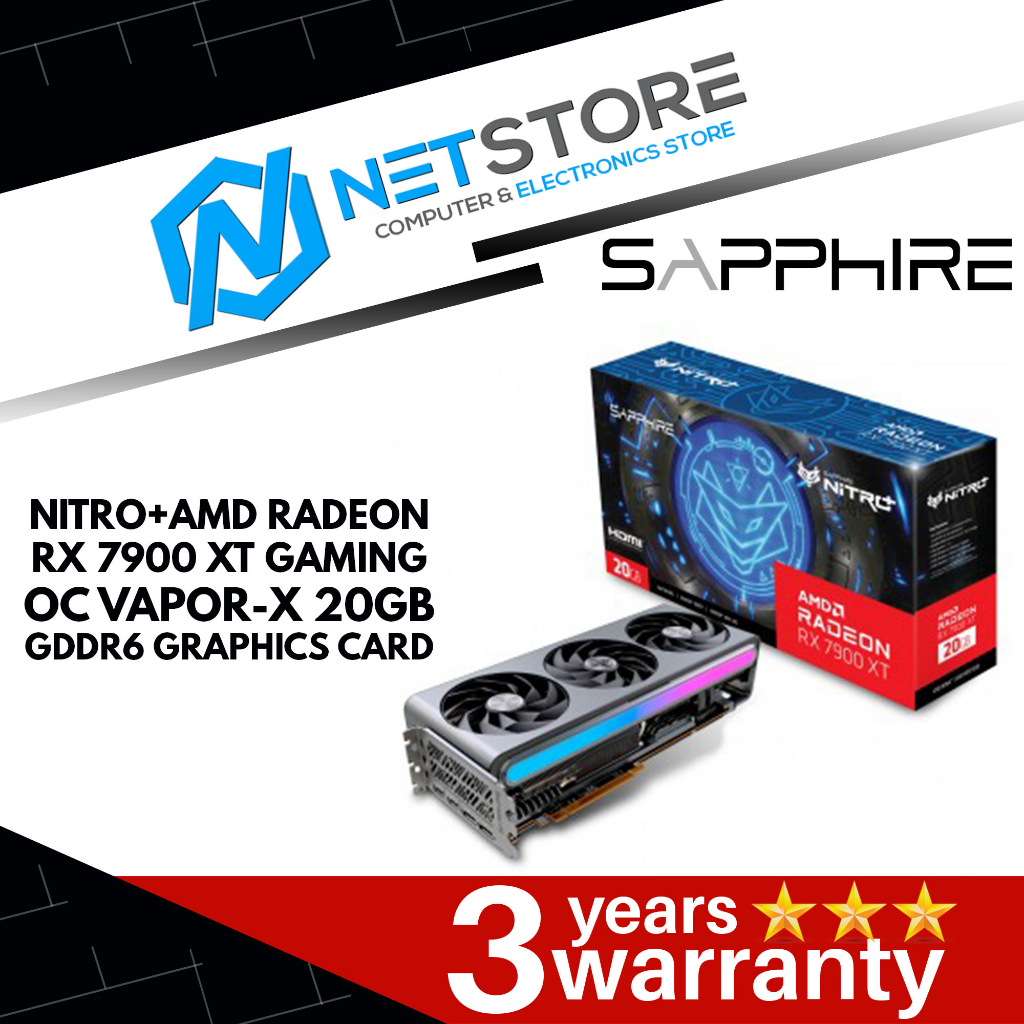 Sapphire Nitro Amd Radeon Rx 7900 Xt Gaming Oc Vapor X 20gb Gddr6