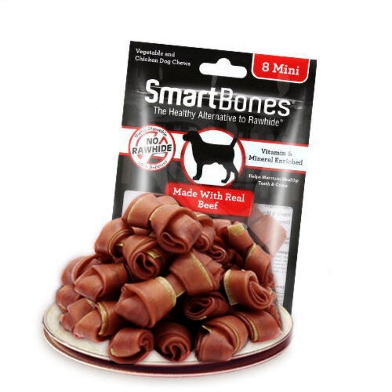 [Ready Stock] SmartBones Beef Dog Chews - 8 Mini - 2.5