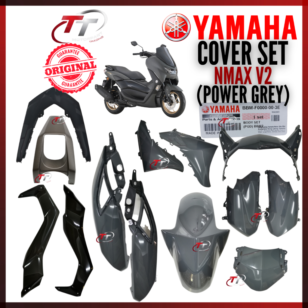 100% ORIGINAL YAMAHA NMAX155 V2 NMAX 155 ICON GREY POWER GRAY COVERSET ...