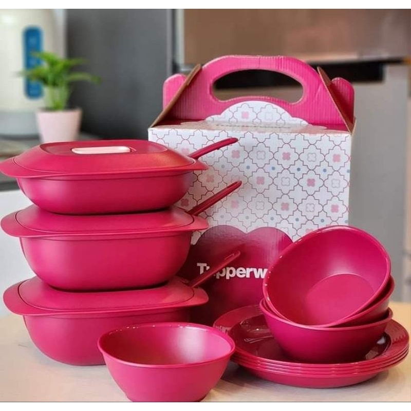 Tupperware Ready Stock Clearance Bottle Tiffin Eco Kurma Set Cup Pounch ...