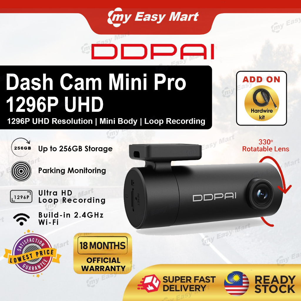 DDPAI Mini Pro Dash Cam 1296P UHD Android Wifi Smart Connect Car Camera ...