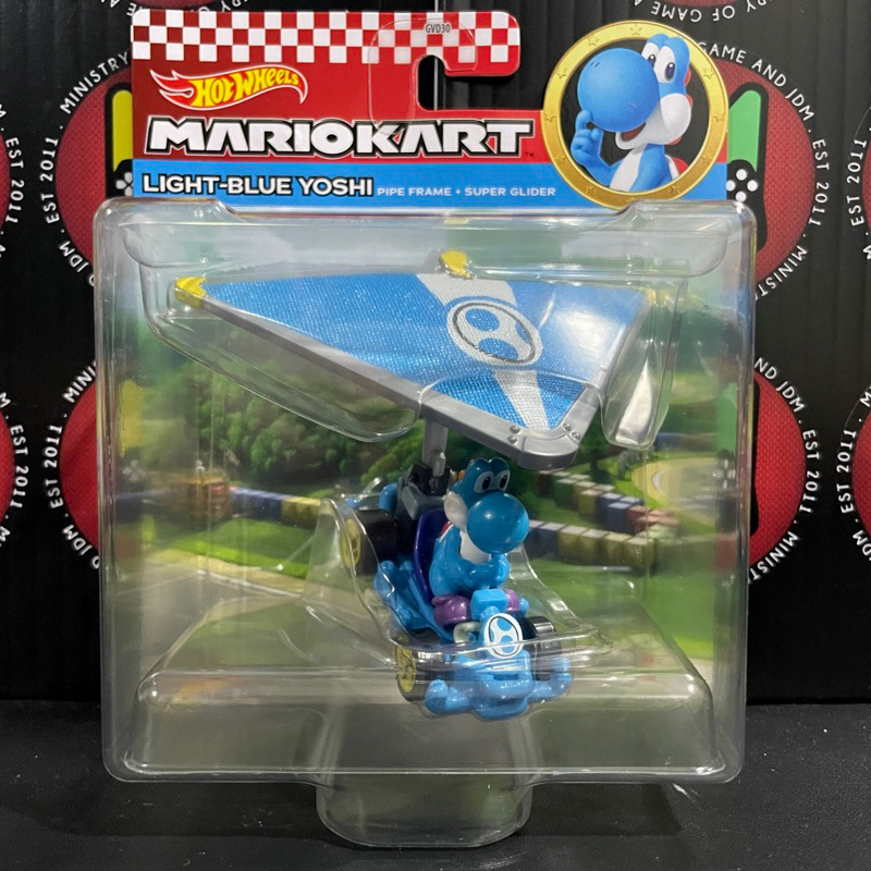 [ORIGINAL]Hot Wheels Mario Kart Light Blue Yoshi Pipe Frame Super