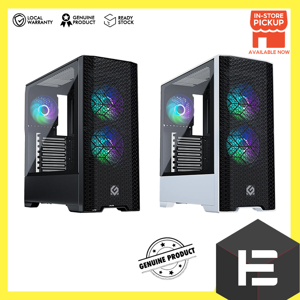 Magniumgear Neo Air ARGB TG ATX Chassis - Black / White | Shopee Malaysia