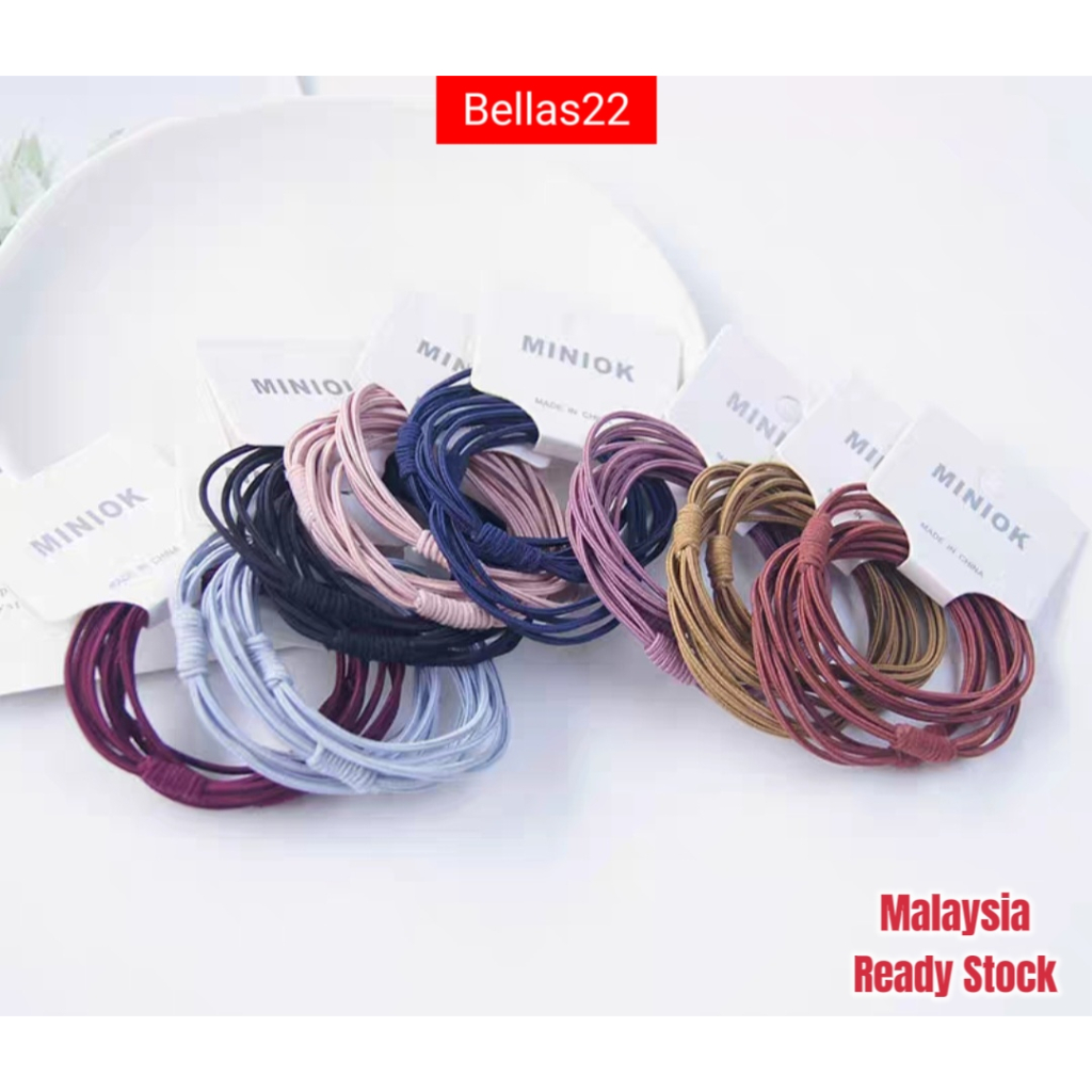 [10 pcs PACK] KOREAN 4 ROPE INS DIY HAIR TIES GETAH RAMBUT Bellas22 ...