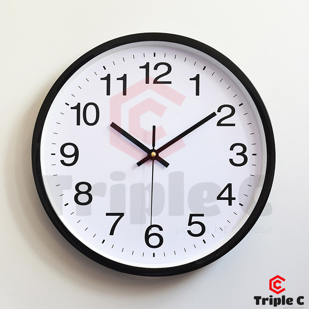 [Triple C] Jam Dinding Reka Bentuk Klasik Classic Design 30cm Silent ...