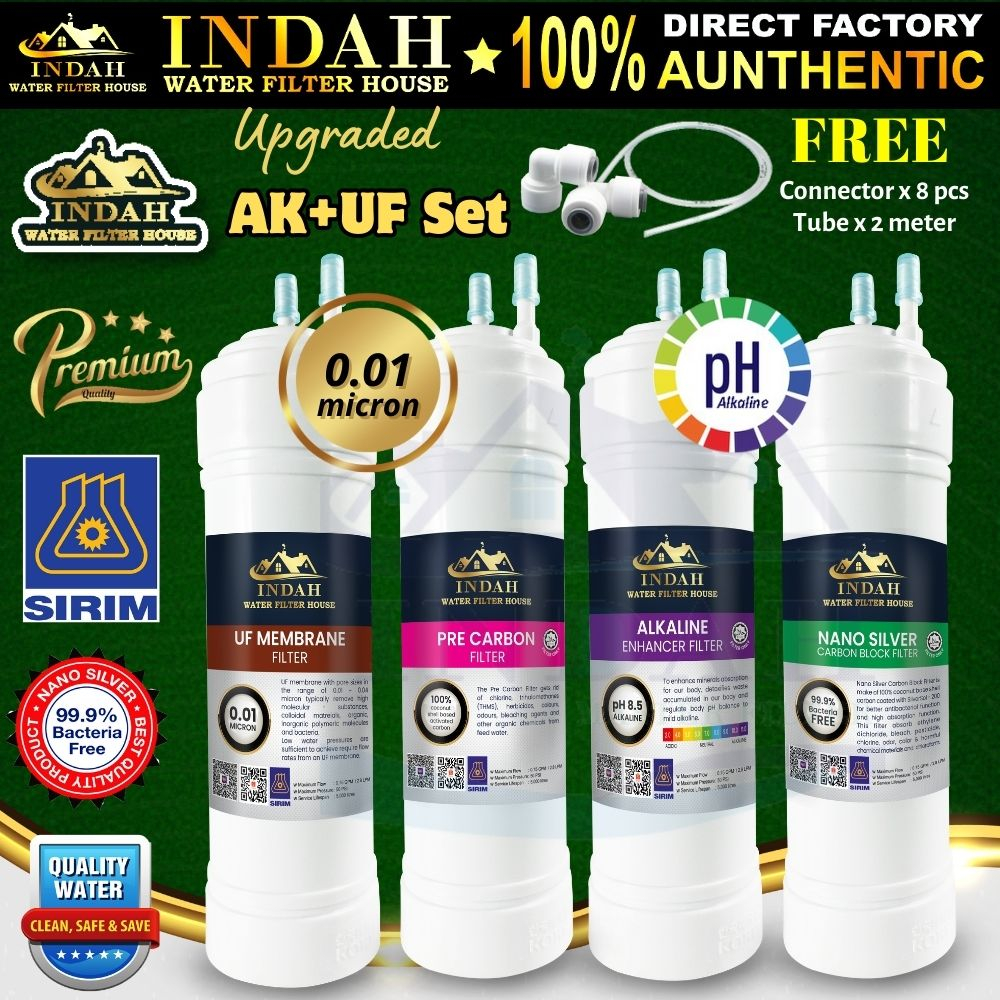 Indah Premium Ak Uf Set Halal Alkaline Water Filter Uf Membrane Ultrafiltration Filter