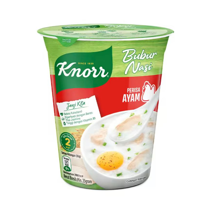 Knorr Instant Porridge Chicken Flavor Cup 35g Shopee Malaysia