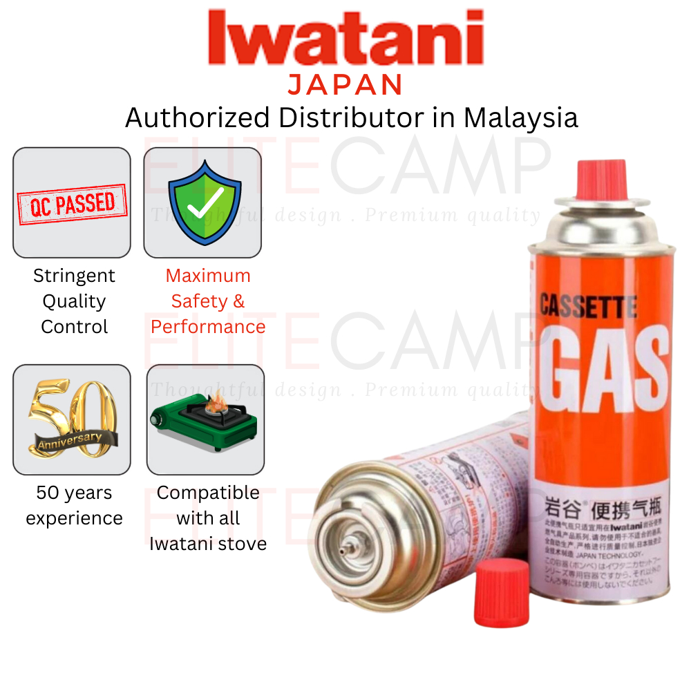 (order separately) Iwatani Butane Gas Cartridge Refill Canister for