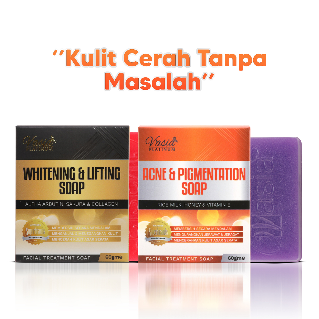 VASIA Acne Pigmentation Soap & Whitening Lifting Soap, Kulit Cerah
