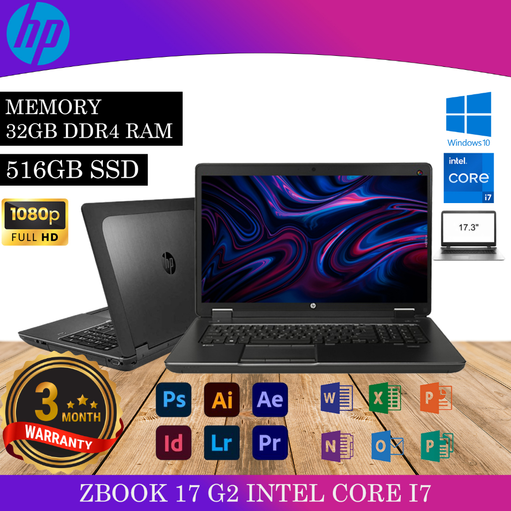 hp zbook 17 g2 core i7 4810mq 2.8 ghz