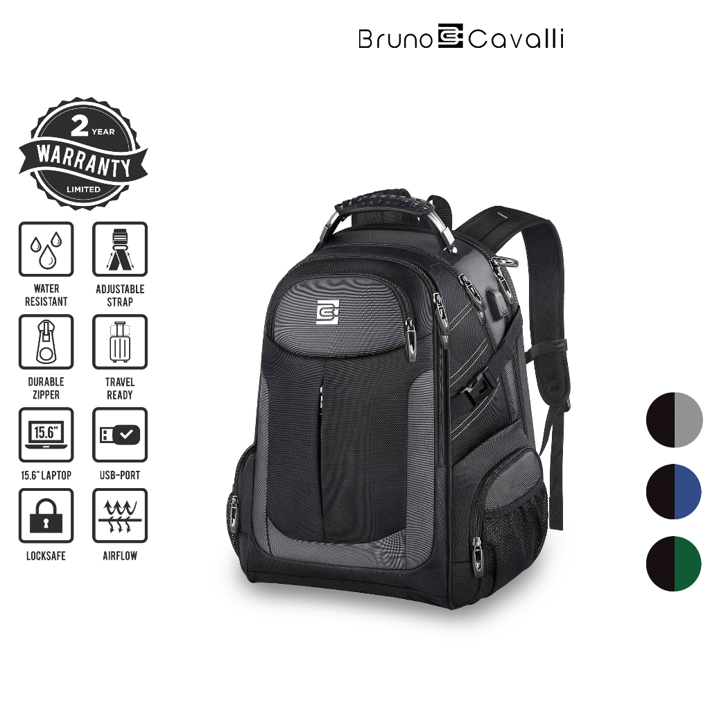 BRUNO CAVALLI Multifunctional Laptop Computer Backpack with USB