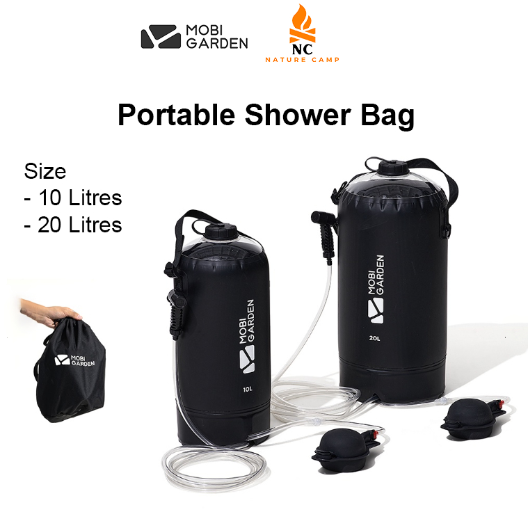 Mobi Garden Portable Shower Bag 10L & 20L Outdoor Camping Portable