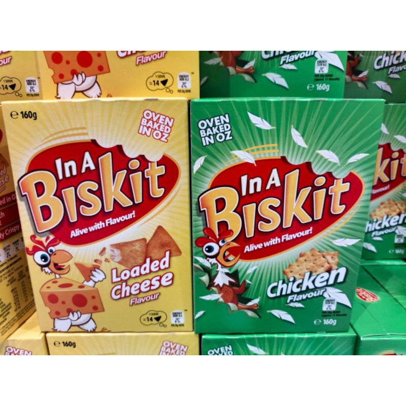 In A Biskit Loaded Cheese Flavour Crackers / Chicken Flavour Crackers 160g Shopee Malaysia