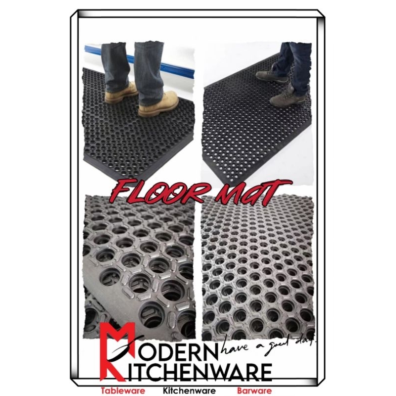 (MKitchenware) 4 FEET & 5 FEET Heavy Duty Rubber Anti Slip Bar Floor