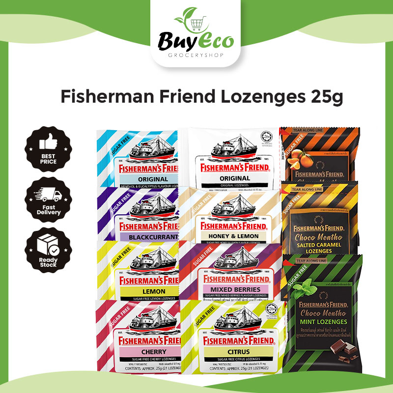 Fisherman Friend Lozenges 25g / 渔夫之宝润喉糖 Sore Throat Lozenges Gula Sakit ...