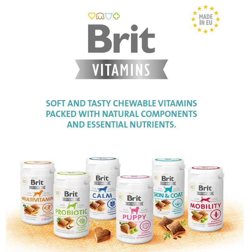 BRIT Vitamins For Dogs (Probiotics, Multivitamins, Mobility, Calm