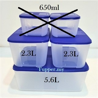 *5.6L 1pc*Tupperware FreezerMate Jumbo Large III 5.6L 2.3L Tokyo Blue ...