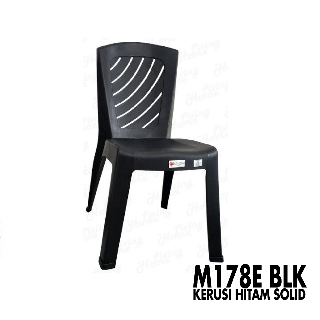 Plastic chair black, economy, cheap, Black Plastic Chair / Kerusi Hitam