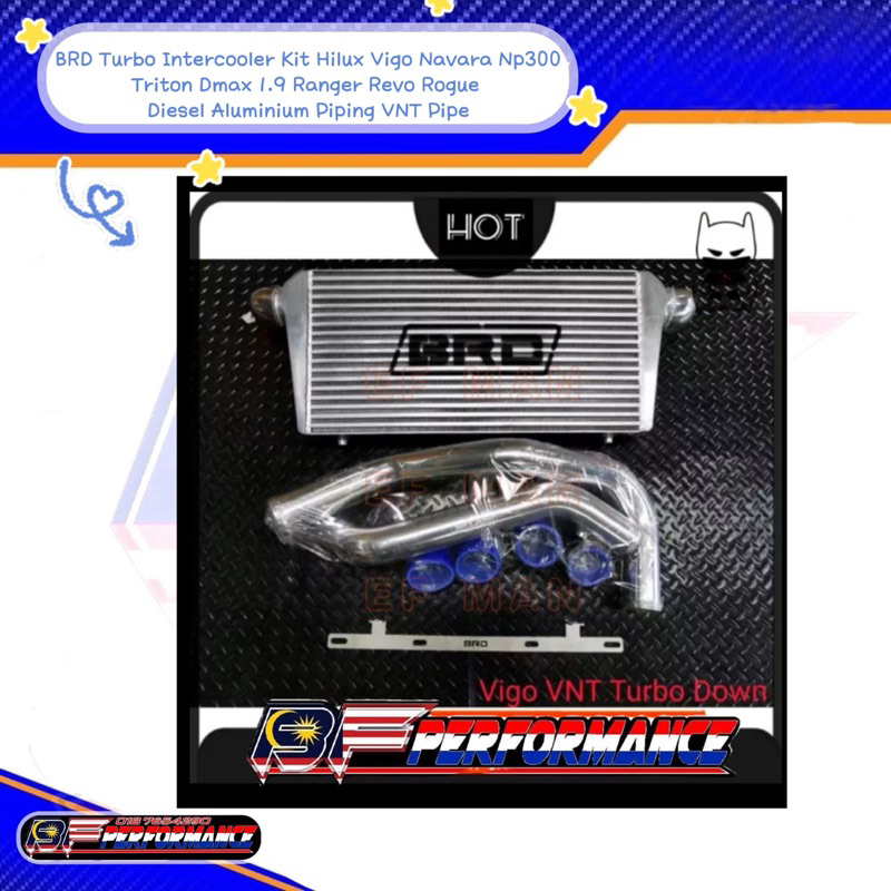 BRD Turbo Intercooler Kit Hilux Vigo Navara Np300 Triton Dmax 1.9