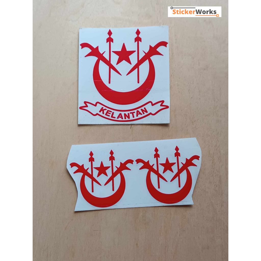 Jata Kelantan Emblem Anak Kelantan Motorcycle Helmet Sticker | Shopee ...