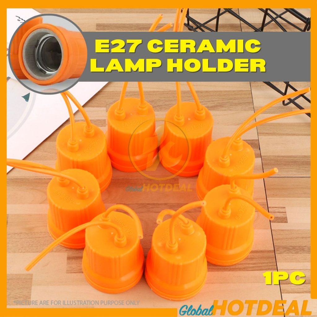 WATERPROOF E27 Ceramic Lamp Socket Porcelain Lamp Holder Outdoor Lamp
