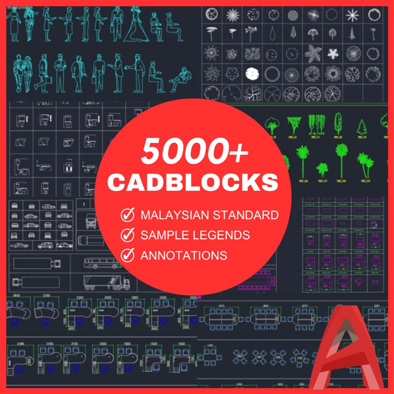  Autocad 5000 CAD Block Malaysian Standard Autocad Block Cad Block 