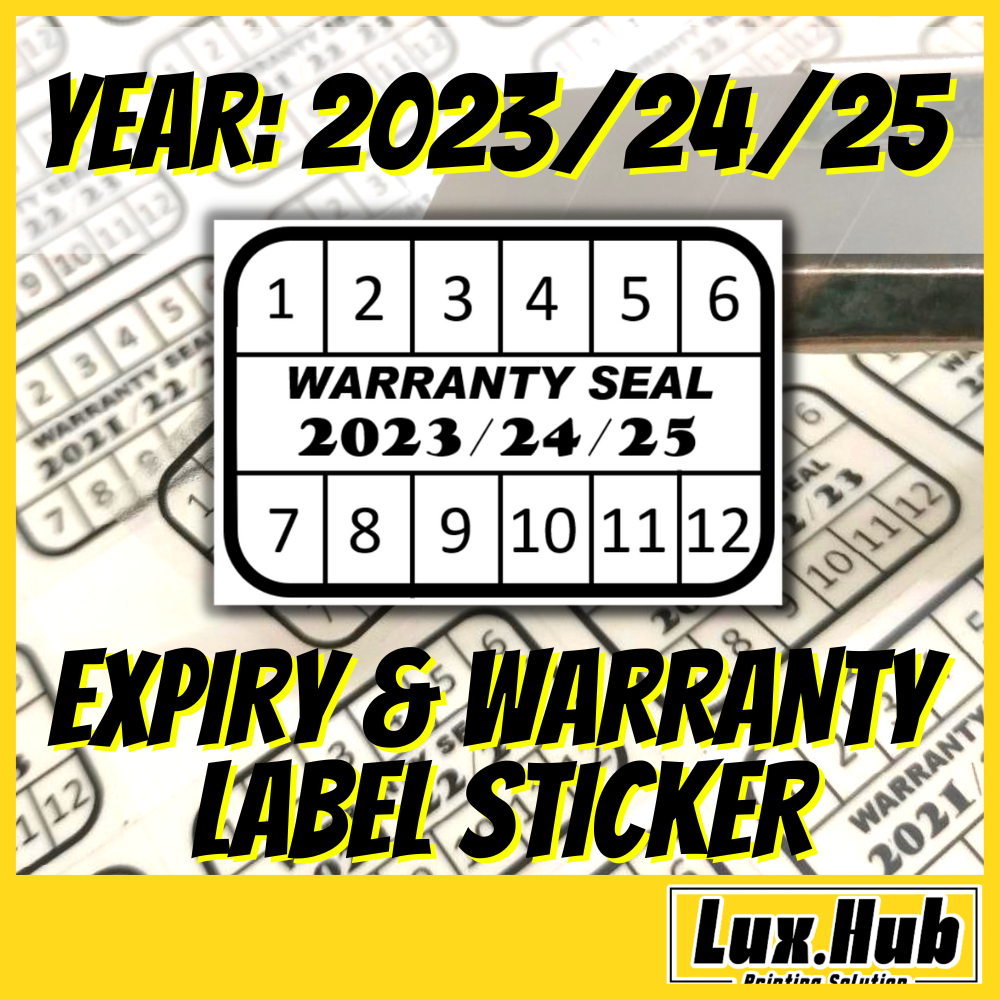 Expiry Date & Warranty Sticker | Sticker Warranty Seal | Expired Date