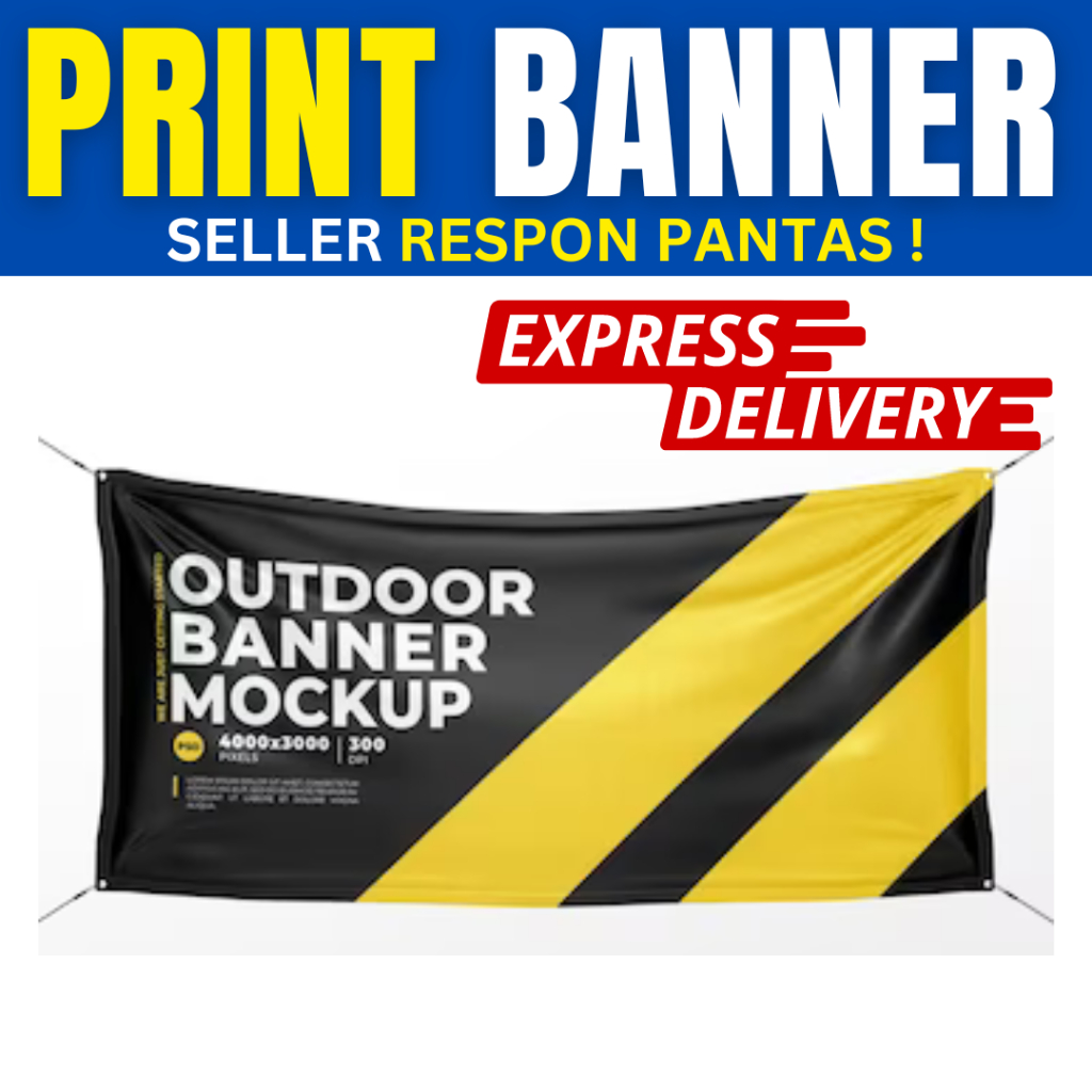 [𝐁𝐀𝐍𝐍𝐄𝐑 𝐒𝐈𝐀𝐏 𝐒𝐄𝐆𝐄𝐑𝐀] Cetak Print Banner Banting Bunting Siap Cepat