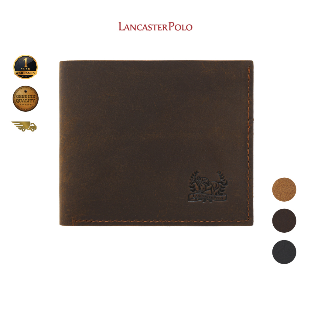 Lancaster Polo Full Grain Crazy Horse Leather Bifold Wallet PWB 1669/