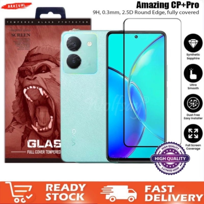 Tempered Glass Vivo Y36 5g Y35 Vivo Y27 Vivo Y17s Y02t Vivo Y16 Y17 Tempered Glass Full Cover 6520