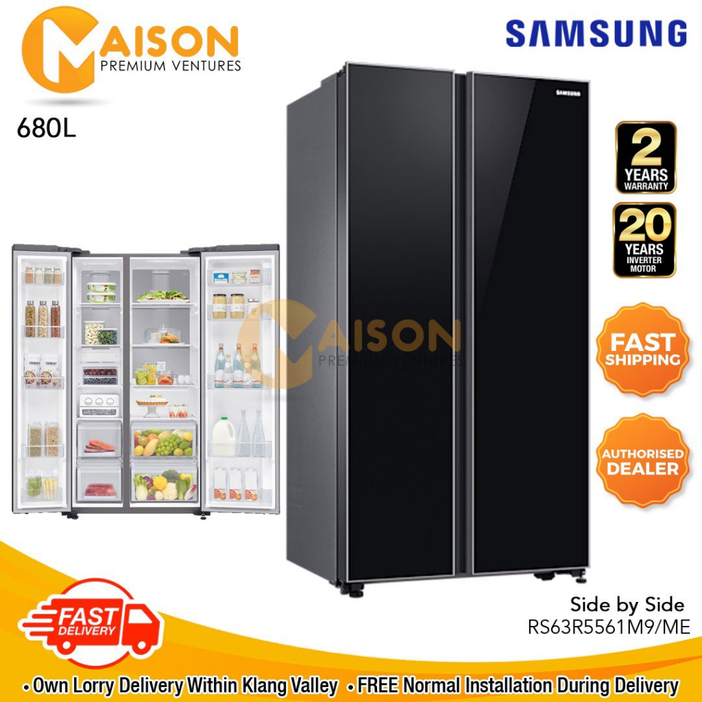Samsung Side By Side Large Capacity Refrigerator 680L RS62R50312C