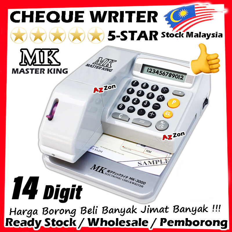Multi Currency Cheque Writer RM Ringgit Dan Sen Checkwriter Master King ...
