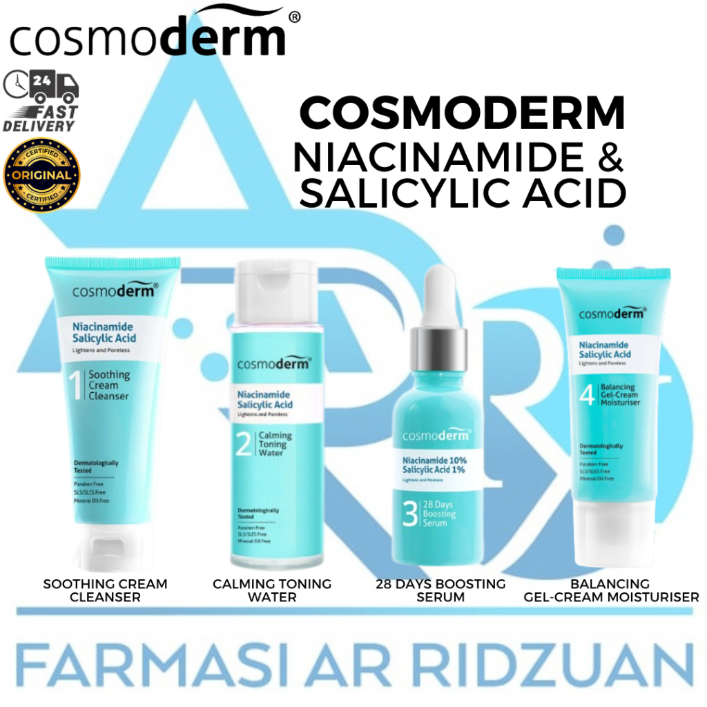 Cosmoderm Niacinamide Salicylic Acid Soothing Cream Cleanser / Calming ...