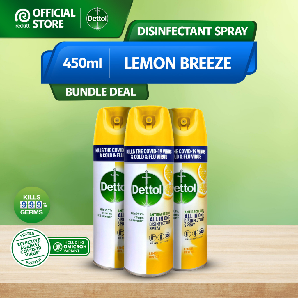 LTD Dettol Antibacterial Disinfectant Spray Lemon Breeze Ml Bundle Of Shopee Malaysia