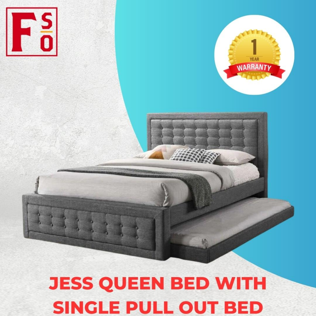 JESS Queen Size Bed with Single Size Pull Out Bed Shopee Malaysia