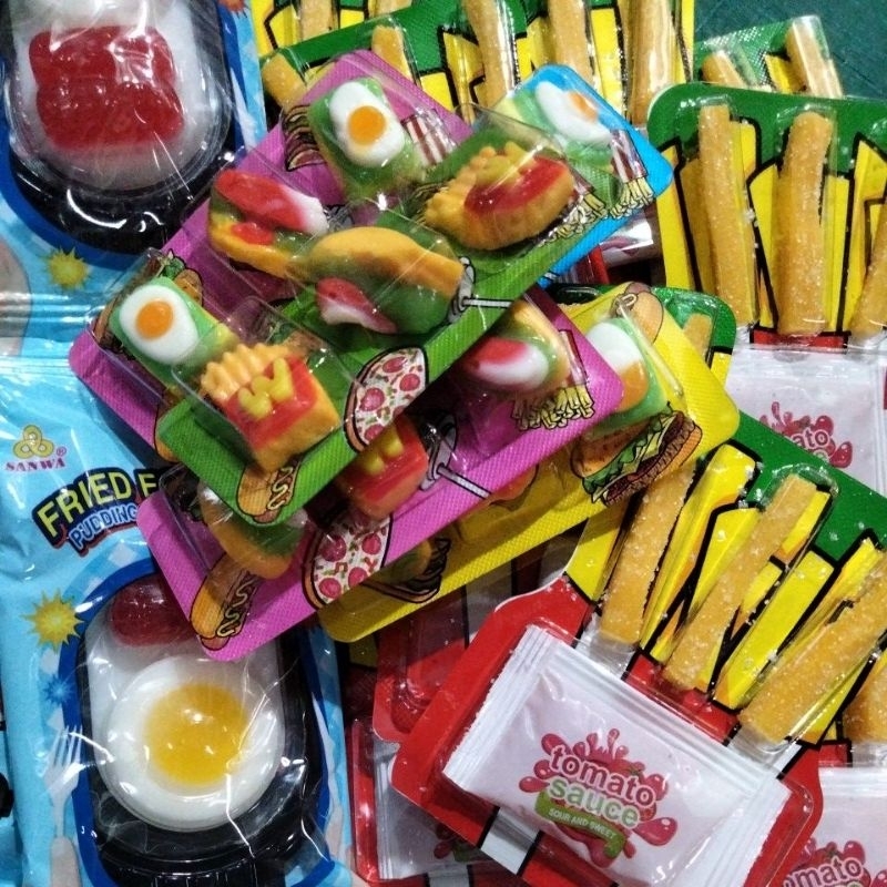 🍳🍳🍳CANDY /GULA GULA /糖果 POACHED EGG SHAPE PUDDING JELLY+POP CANDY