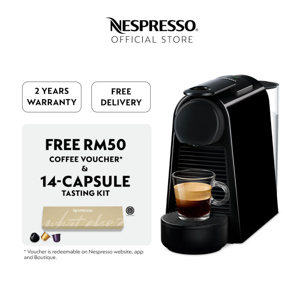 Nespresso Essenza Mini Coffee Machine Piano Black D30MEBKNE2 Coffee