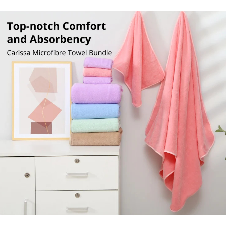 Carissa Microfibre Towel Bundle / Muzy Bamboo Towel Set Shopee Malaysia