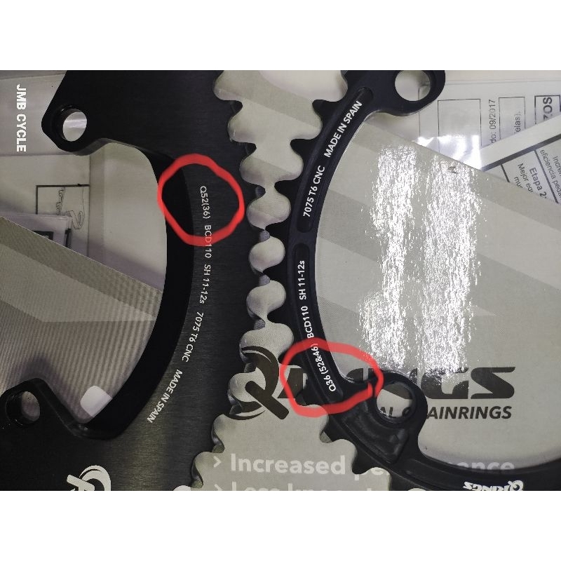 ROTOR AERO ROUND RINGS AND OVAL CHAINRING 52/36 , 53/39 ,54/39