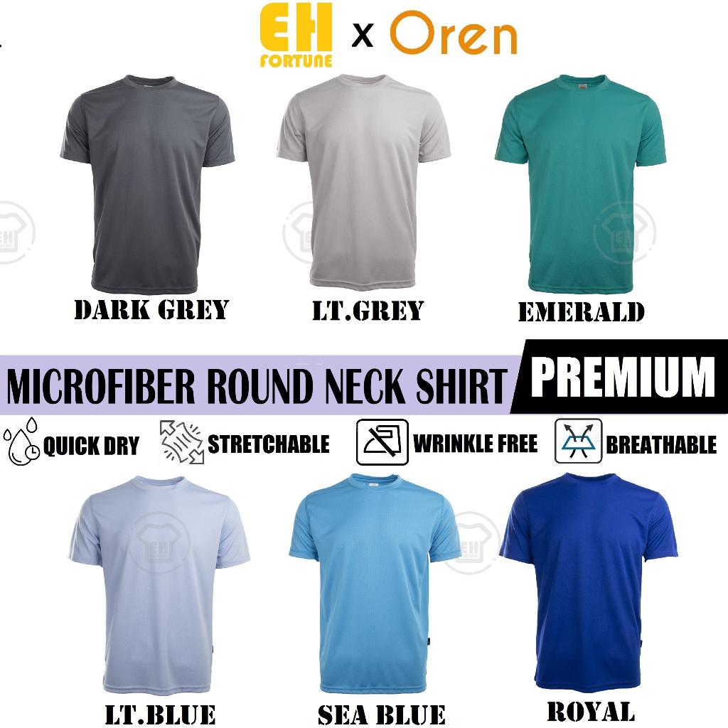 Microfiber ROUNDNECK SHORT SLEEVE - QD04 DARK GREY/LIGHT GREY/EMERALD ...