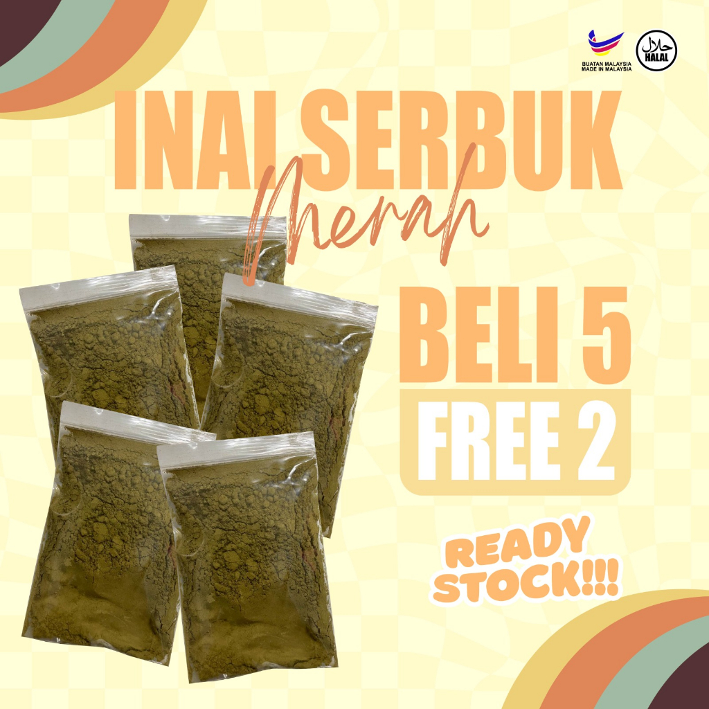 INAI SERBUK MERAH [RM2/PCS] READY STOCK. BELI 5 FREE 1 | Shopee Malaysia