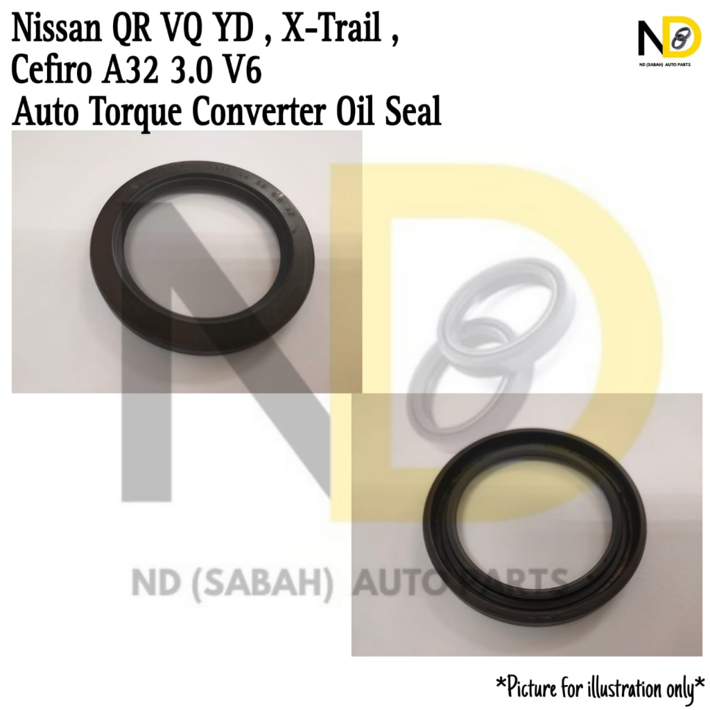 NISSAN QR VQ YD / XTRAIL , CEFIRO A32 3.0 V6 AUTO TORQUE CONVERTER OIL SEAL 1233016106 Shopee