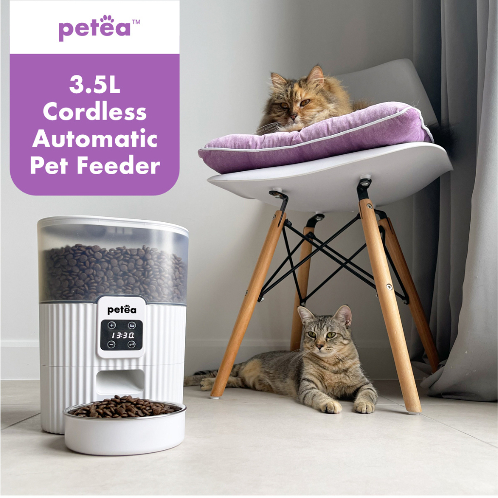 Petea™ 3.5L Cordless Automatic Pet Feeder For Cat, Dog, Rabbit | Bekas ...