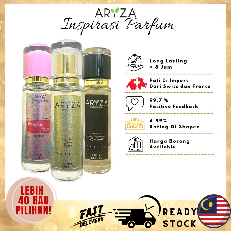 12.12 Sale ARYZA Inspired Parfum Wangian Inspirasi Botol Kaca Keemasan ...