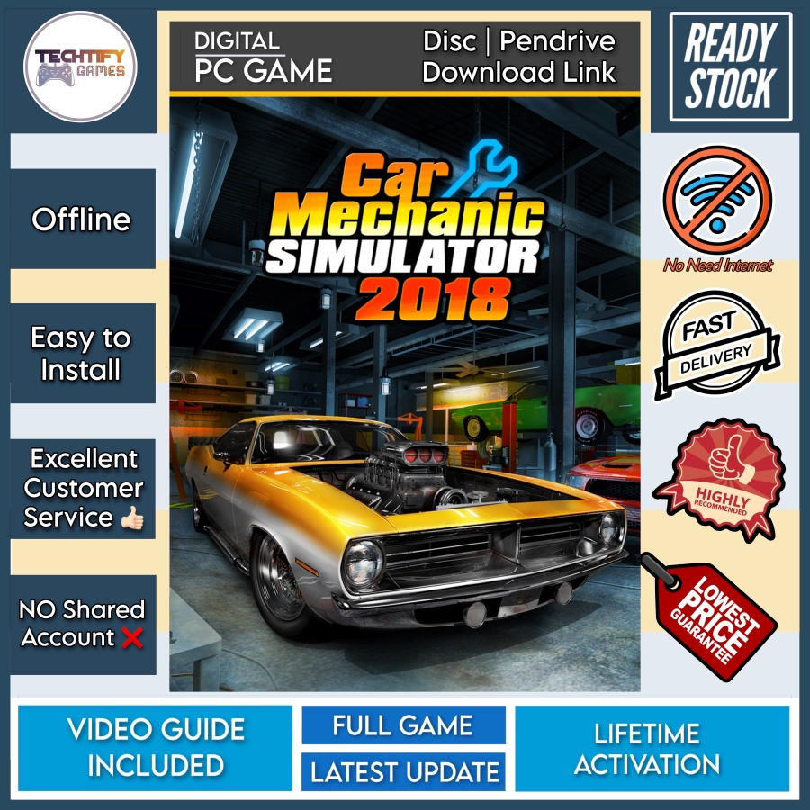 PC Game] Car Mechanic Simulator 2018 (v1.6.8 + All DLCs) - Offline [Disc |  Pendrive | Download Link] | Shopee Malaysia