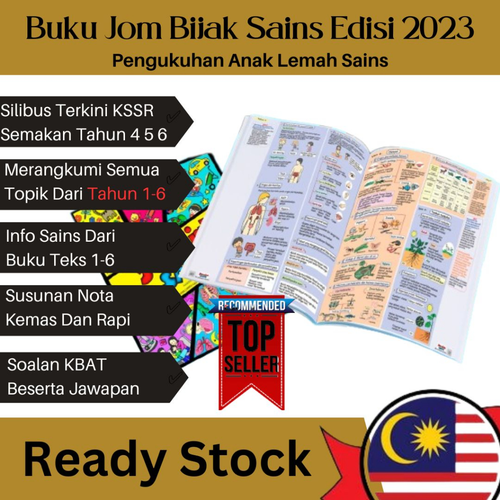 [READY-STOCK] Buku Jom Bijak Sains Semakan 2023 Tahun 1-6 Pengukuhan ...