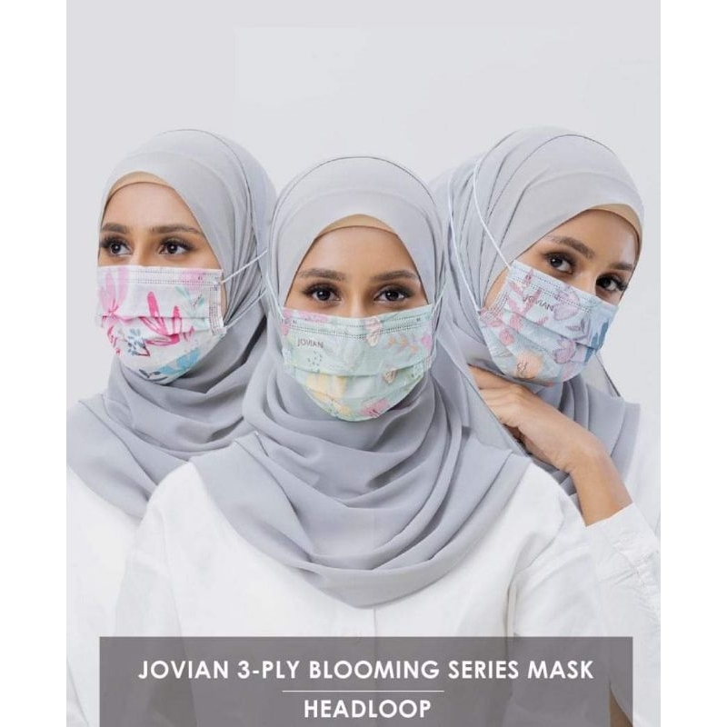 Jovian Hijab Headloop Face Mask Blooming Series Shopee Malaysia