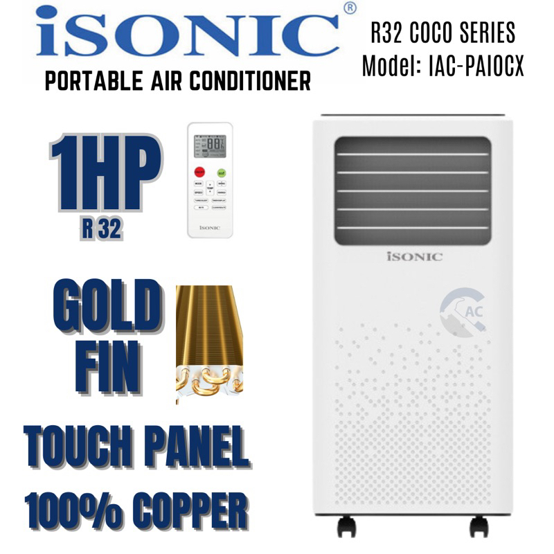 iSONIC PORTABLE AIR CONDITIONER R32 COCO SERIES IAC-PA10CX | Shopee ...
